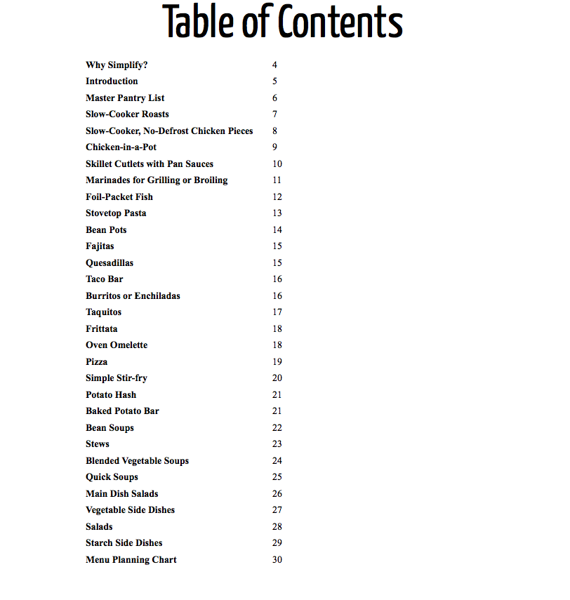 Research Proposals - Table of Contents